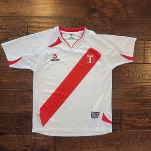 Authentic Original Peru National Soccer Futbol Team Walon Size 34 kids shirt XS